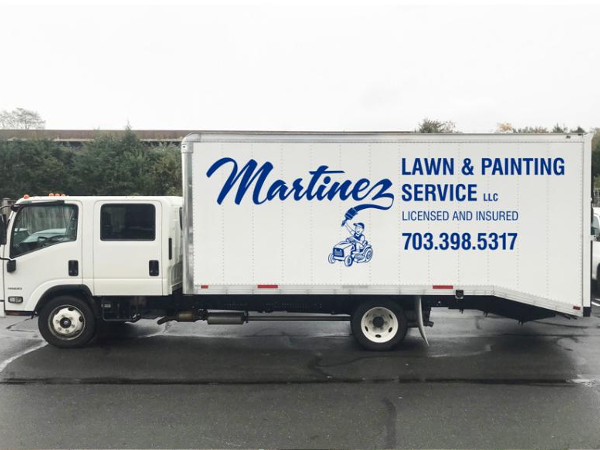 Martinez Lawn and Painting team working on a property improvement project