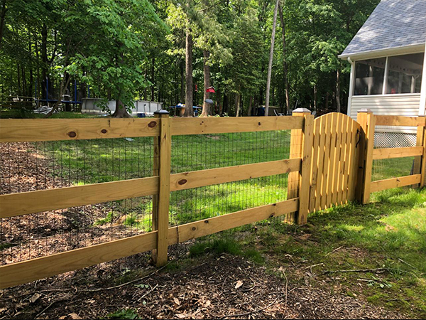 Wood fencing